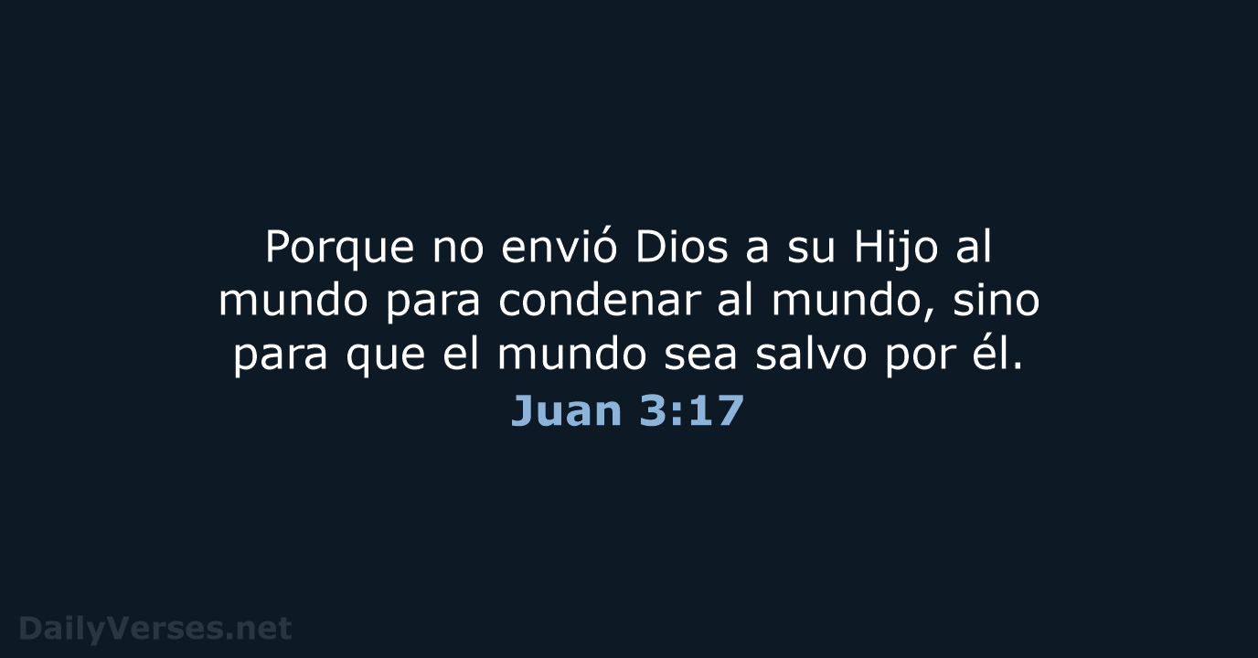 Juan 3:17 - RVR60