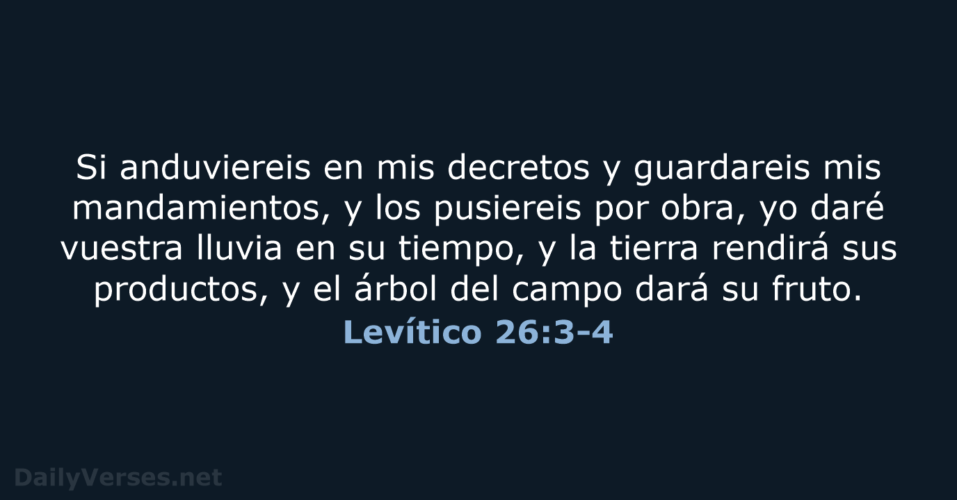 Levítico 26:3-4 - RVR60