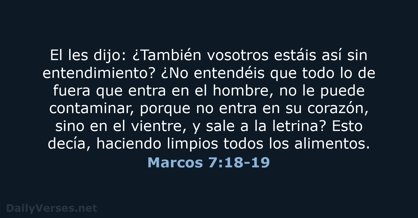 Marcos 7:18-19 - RVR60