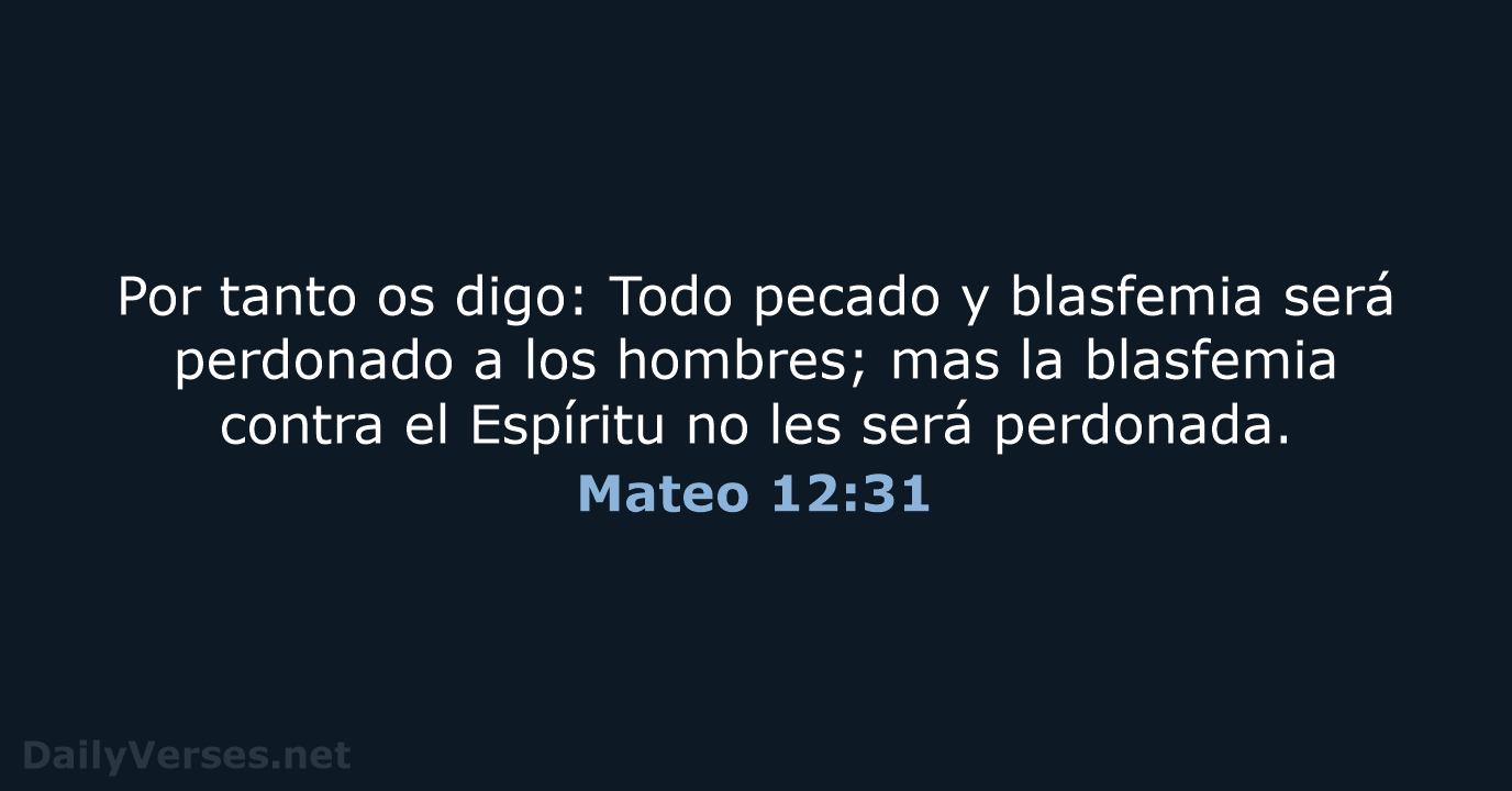 Mateo 12:31 - RVR60