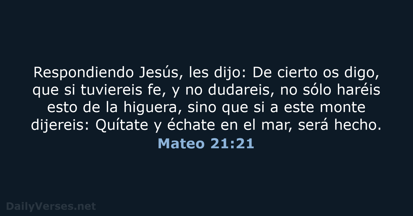 Mateo 21:21 - RVR60