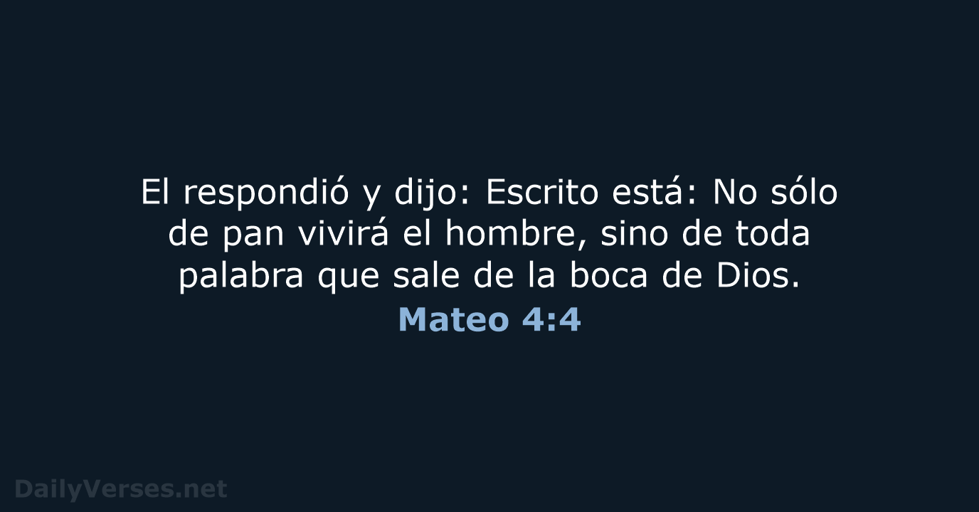 Mateo 4:4 - RVR60