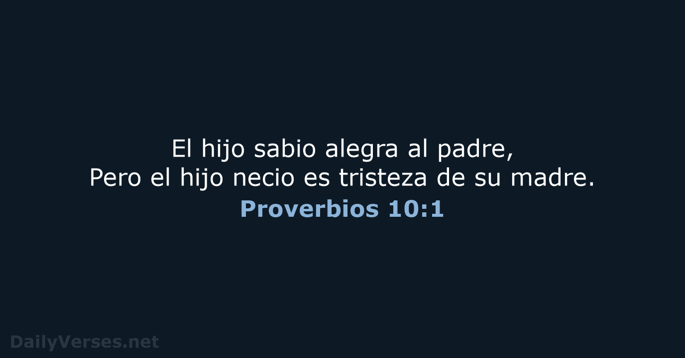 Proverbios 10:1 - RVR60