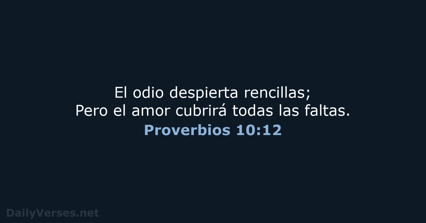 Proverbios 10:12 - RVR60