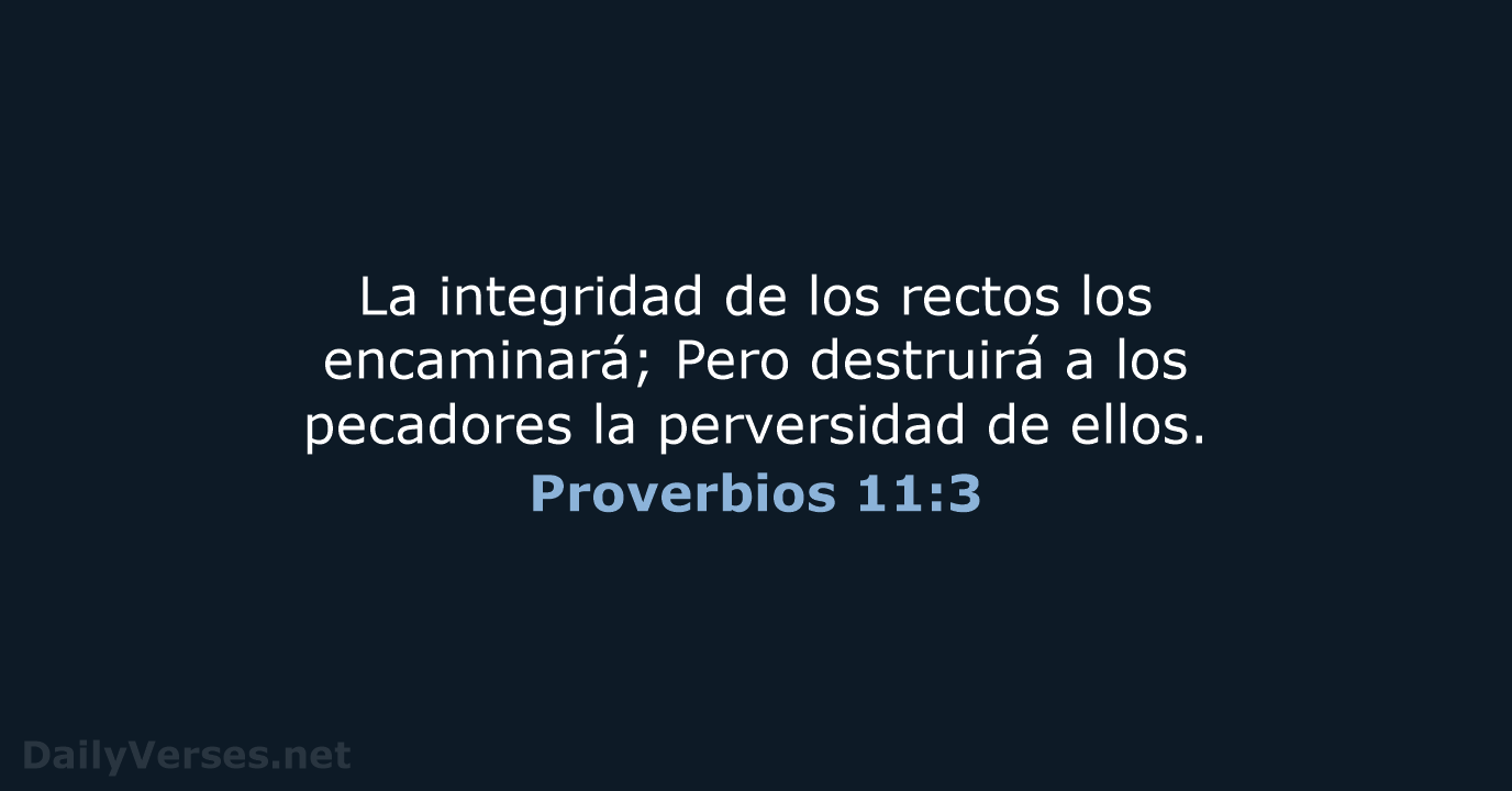 Proverbios 11:3 - RVR60