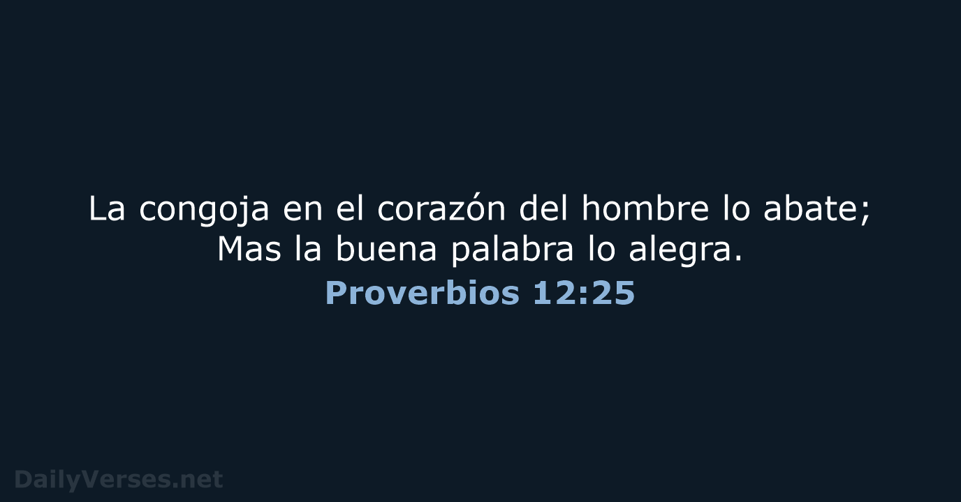 Proverbios 12:25 - RVR60