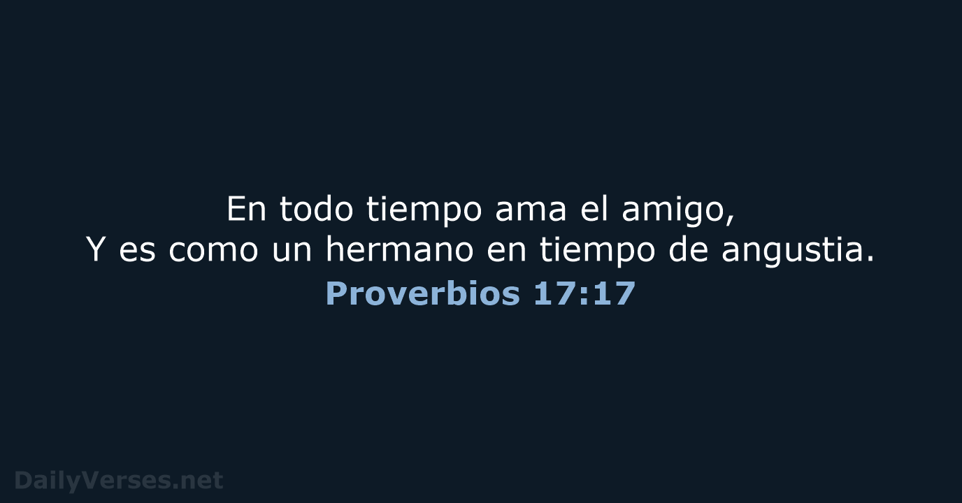 Proverbios 17:17 - RVR60