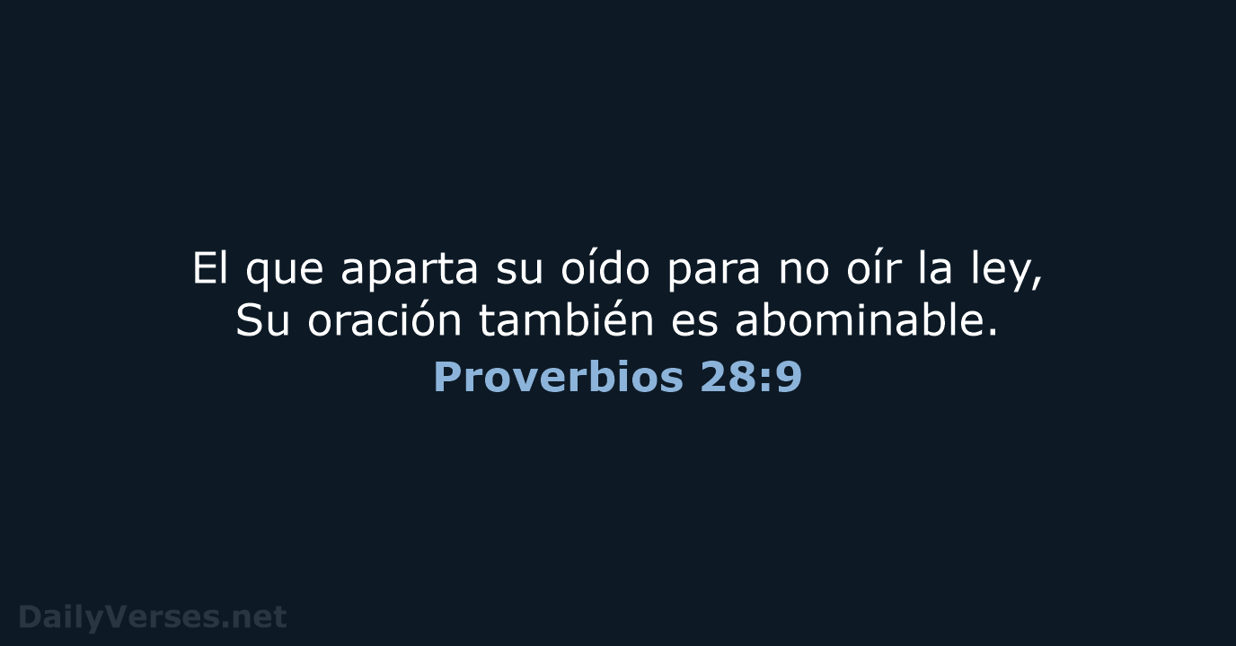 Proverbios 28:9 - RVR60