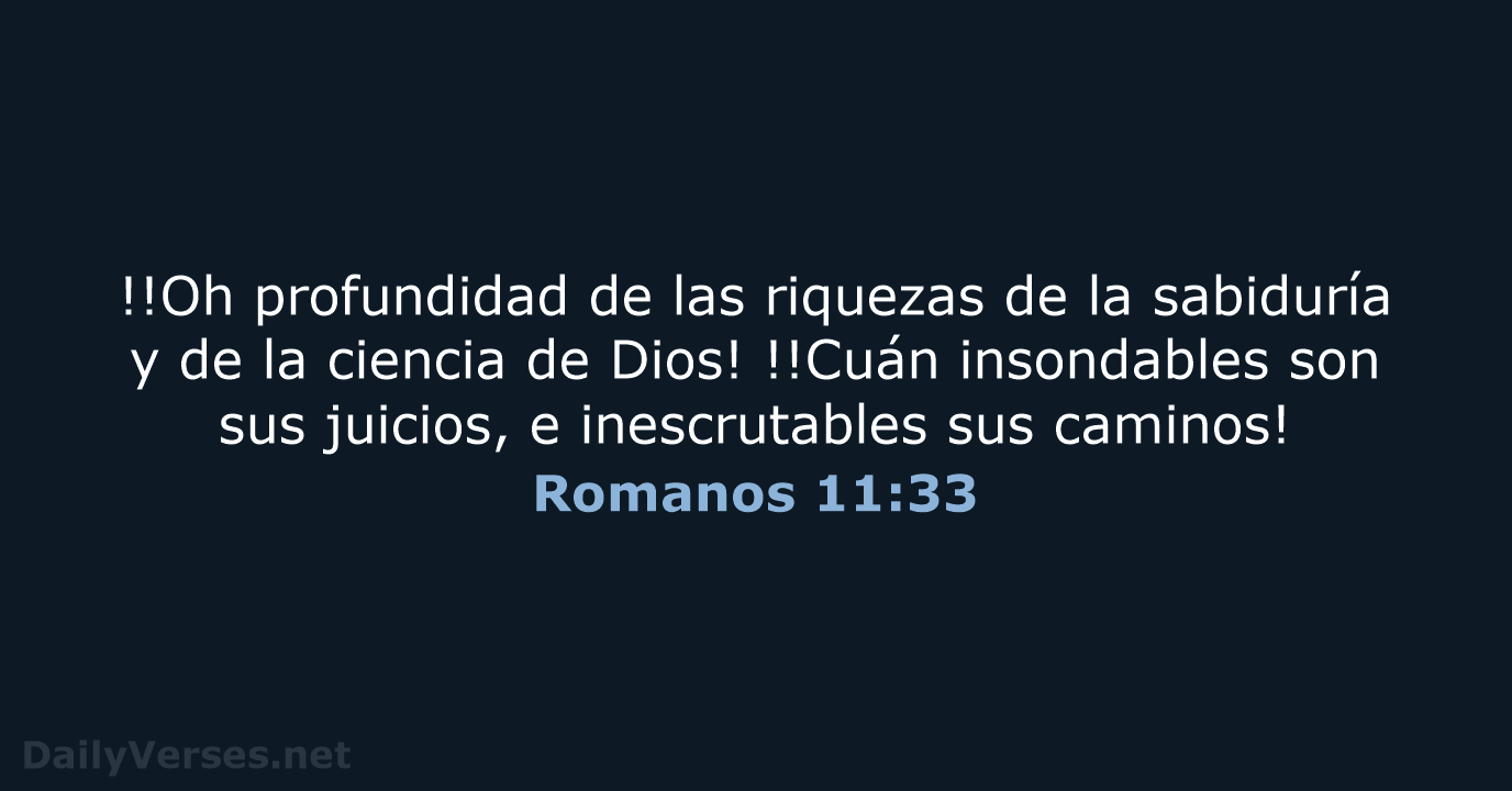 Romanos 11:33 - RVR60