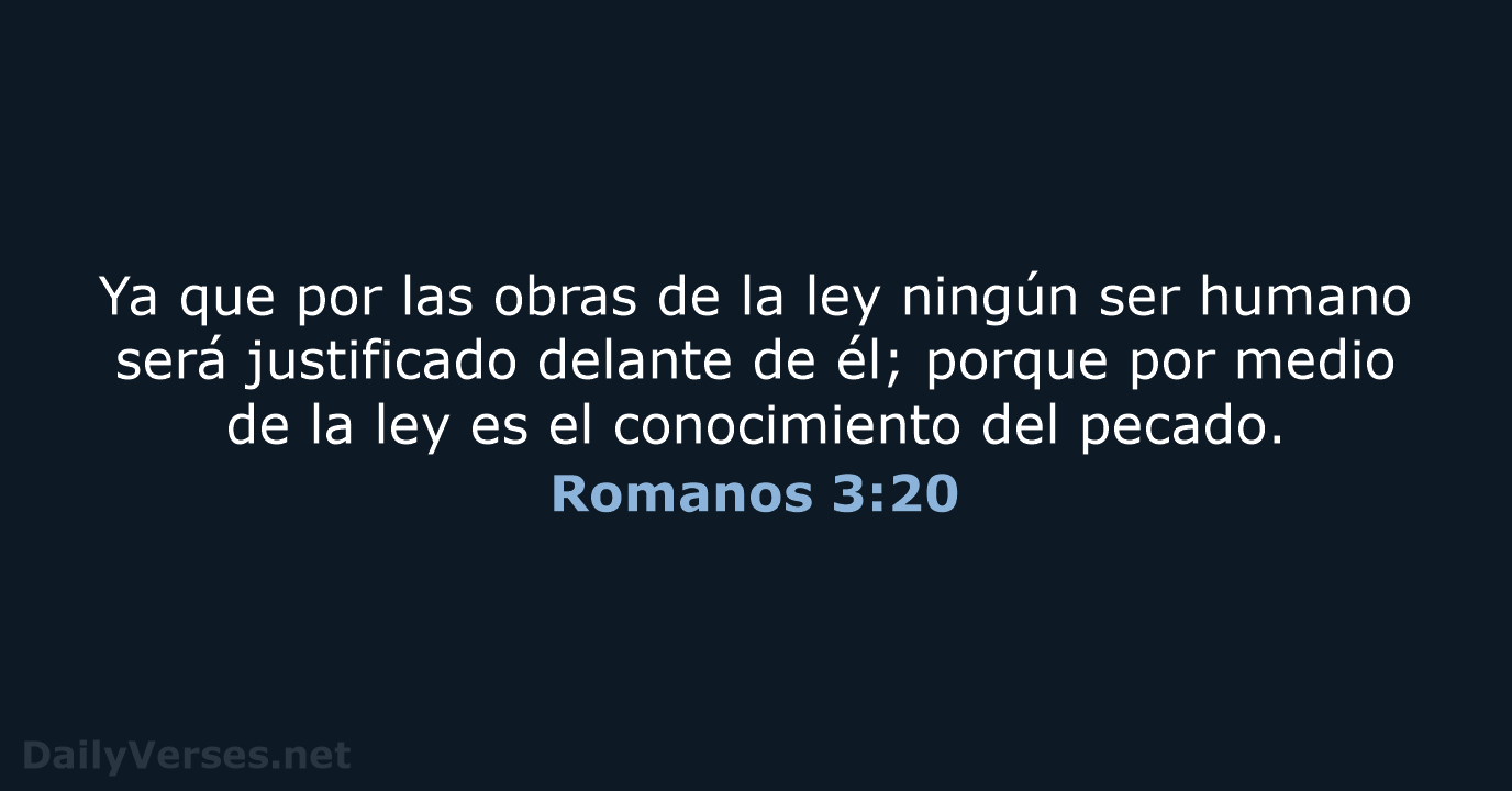 Romanos 3:20 - RVR60