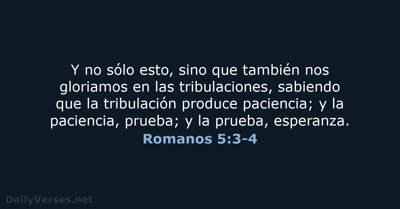 Romanos 5:3-4 - RVR60