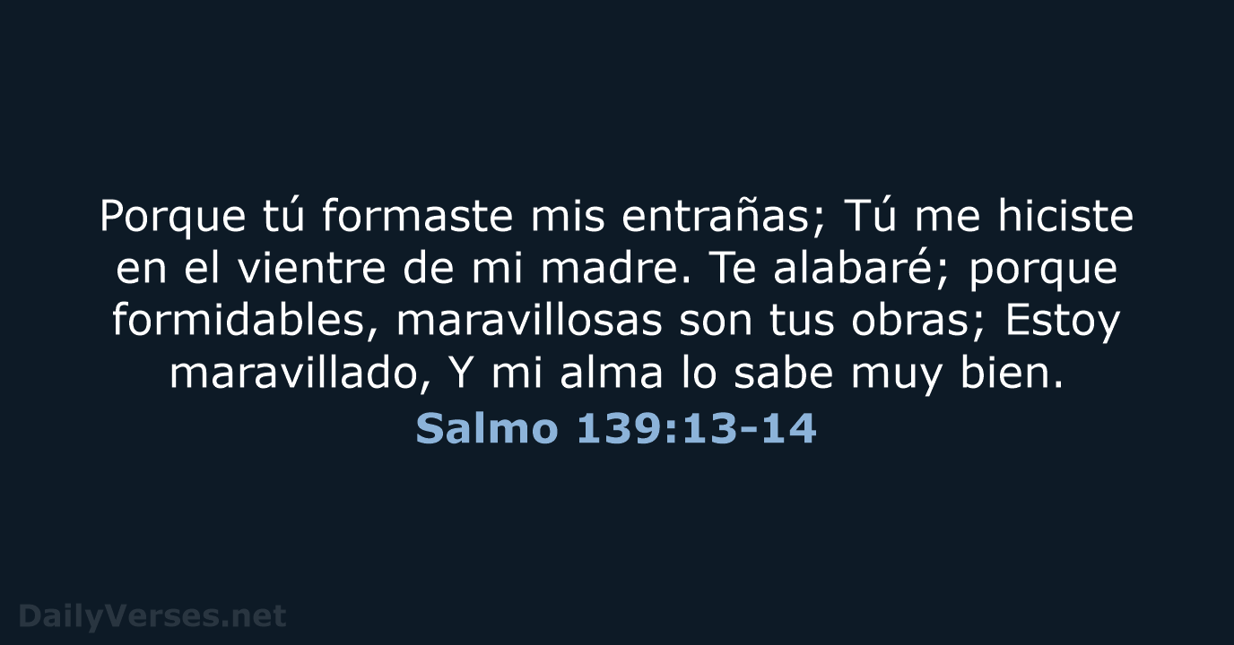 Salmo 139:13-14 - RVR60