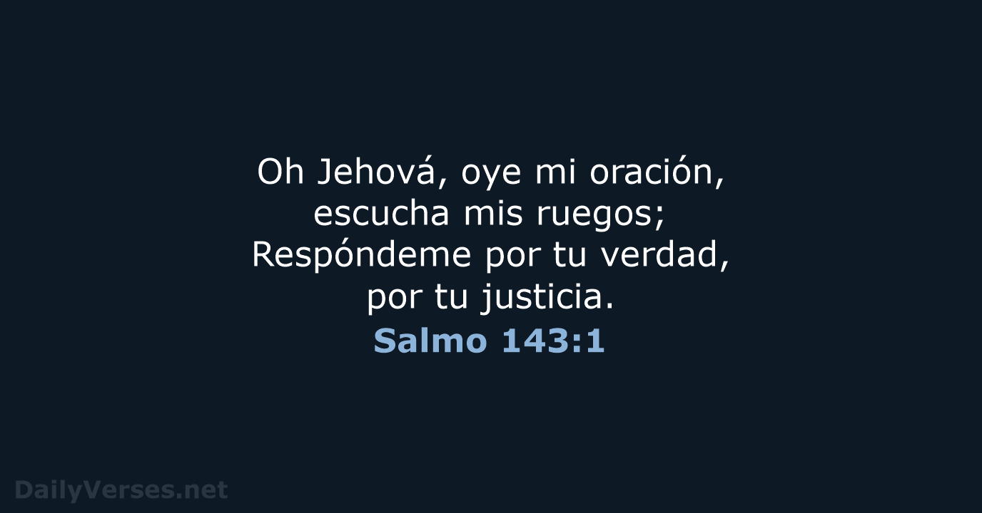 Salmo 143:1 - RVR60