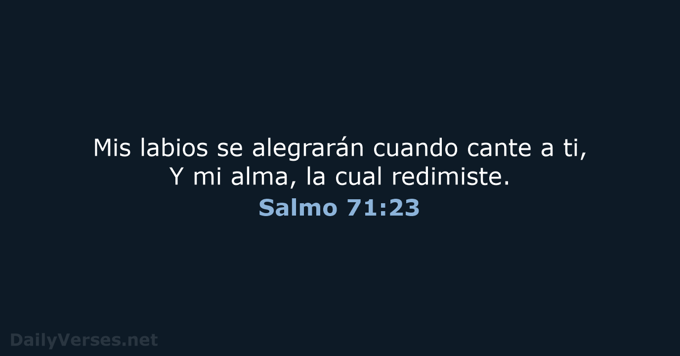 Salmo 71:23 - RVR60