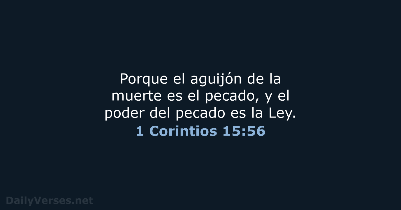 1 Corintios 15:56 - RVR95