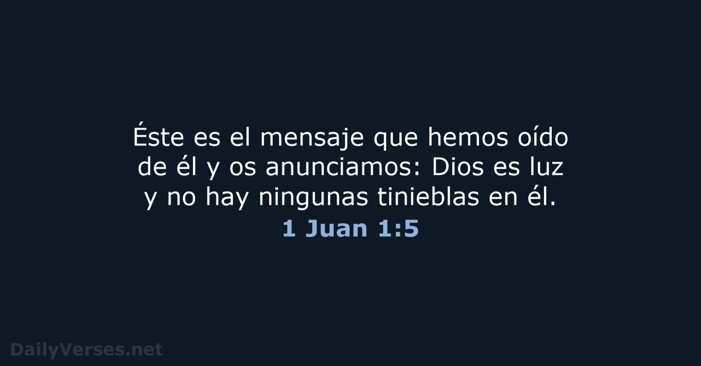 1 Juan 1:5 - RVR95