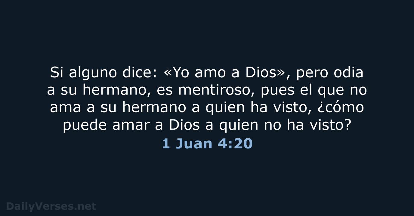 1 Juan 4:20 - RVR95