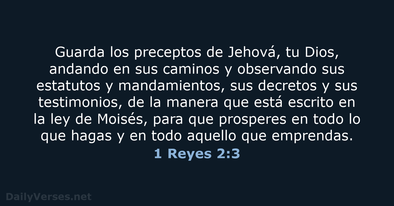 1 Reyes 2:3 - RVR95
