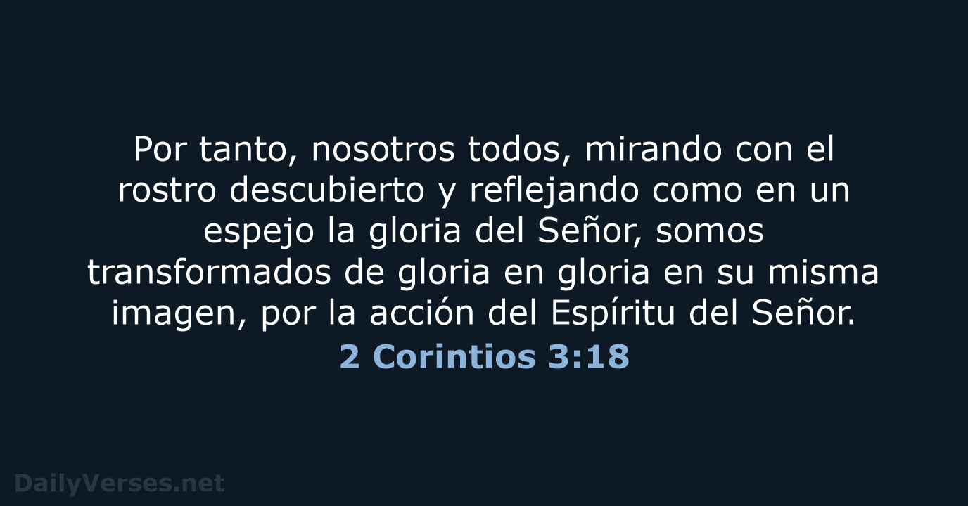 2 Corintios 3:18 - RVR95