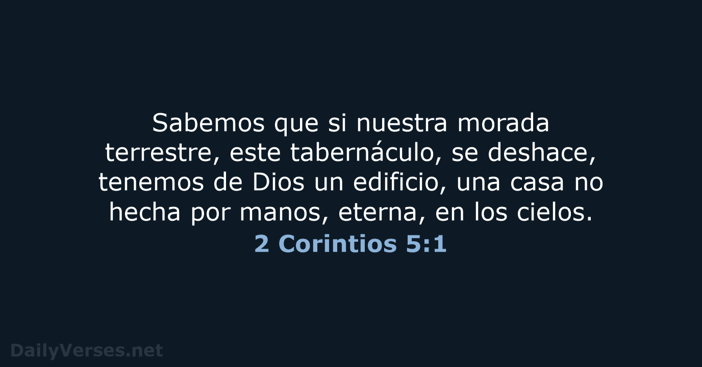 2 Corintios 5:1 - RVR95
