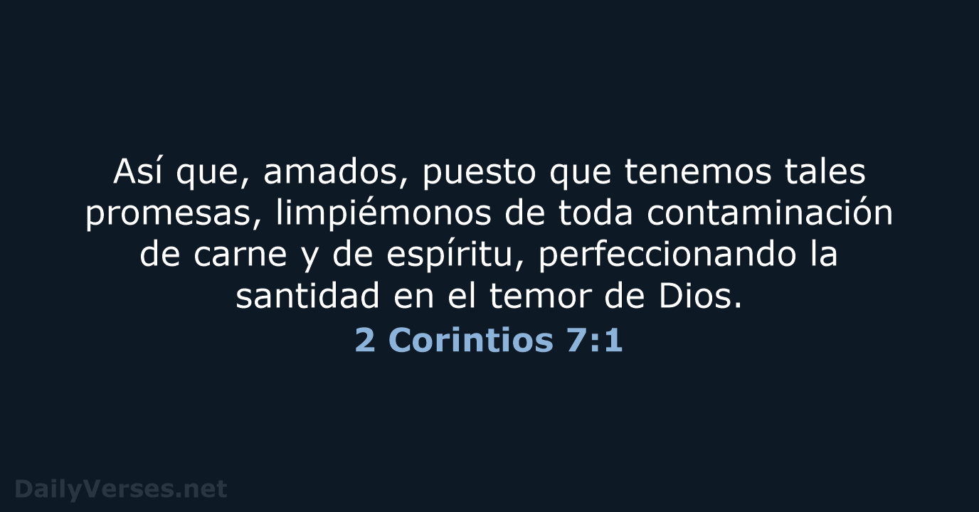 2 Corintios 7:1 - RVR95