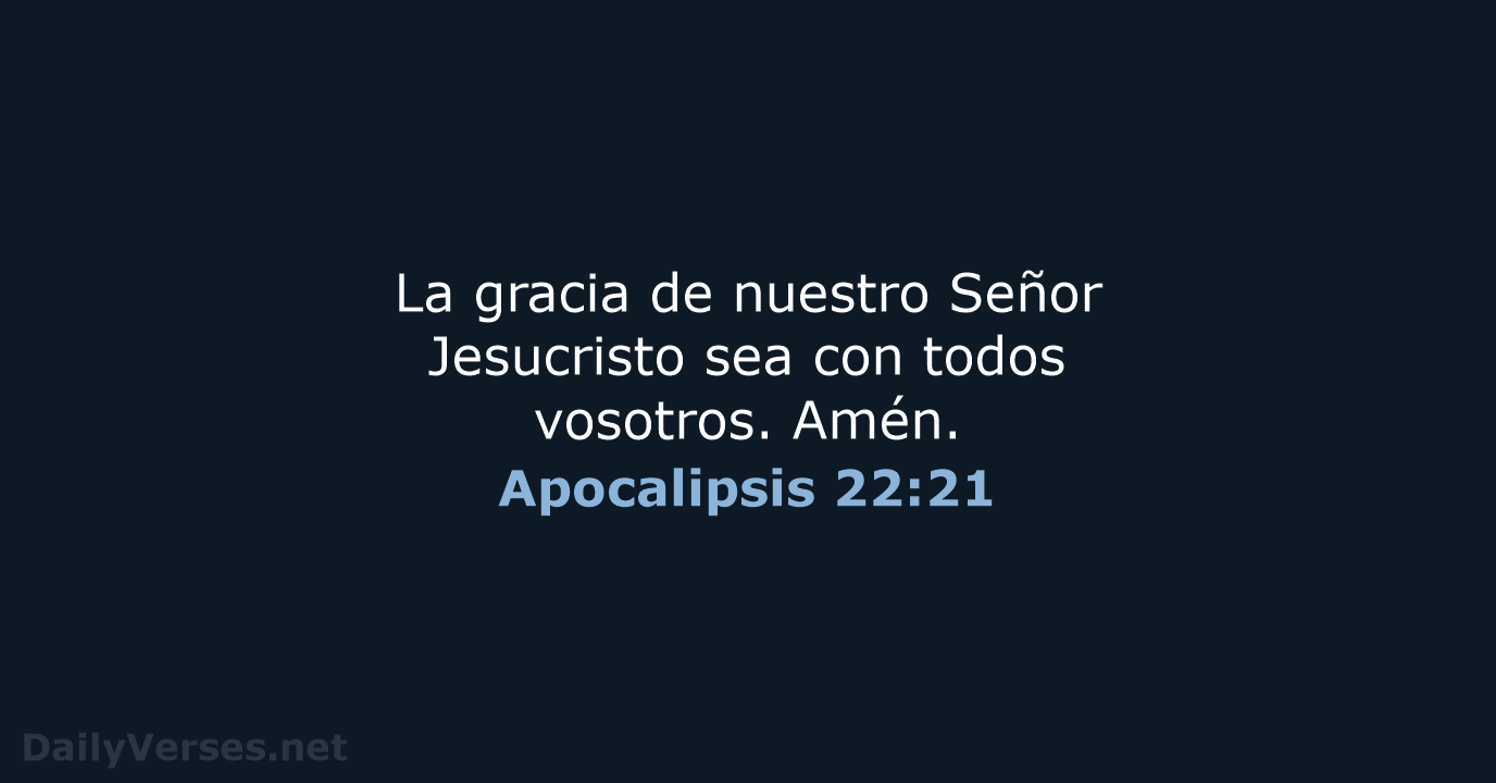 Apocalipsis 22:21 - RVR95