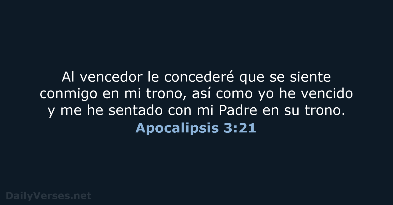 Apocalipsis 3:21 - RVR95