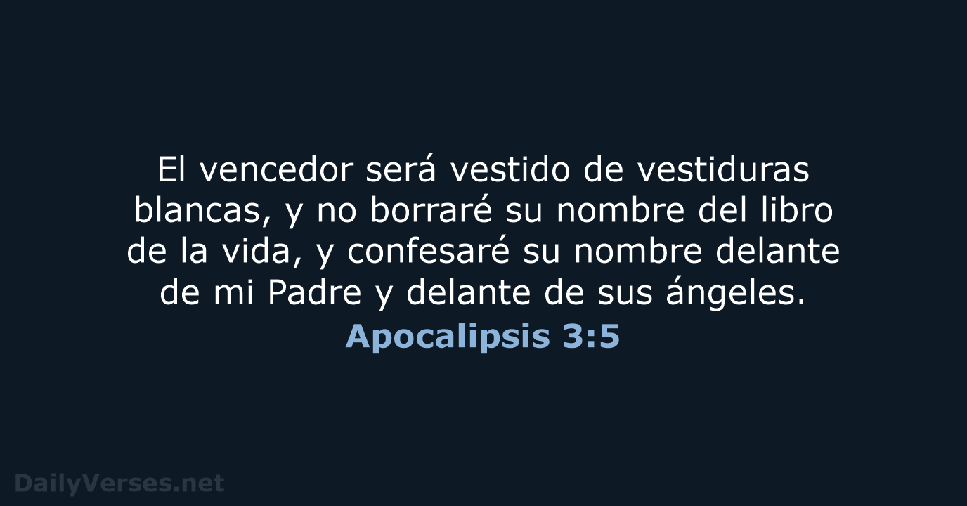 Apocalipsis 3:5 - RVR95