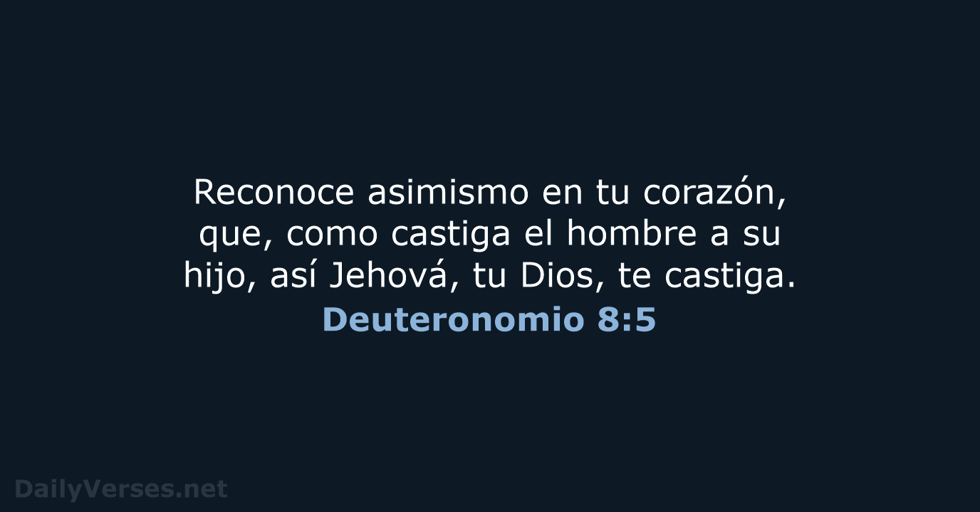 Deuteronomio 8:5 - RVR95