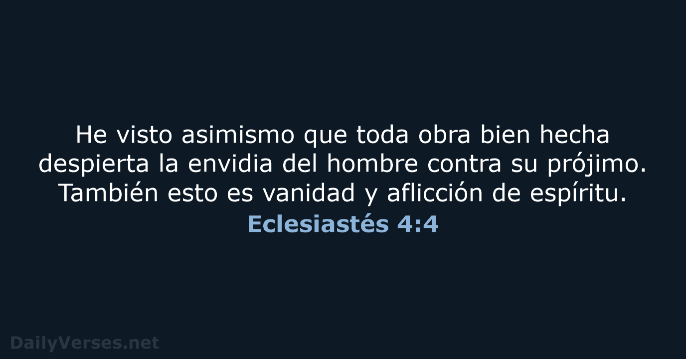 Eclesiastés 4:4 - RVR95