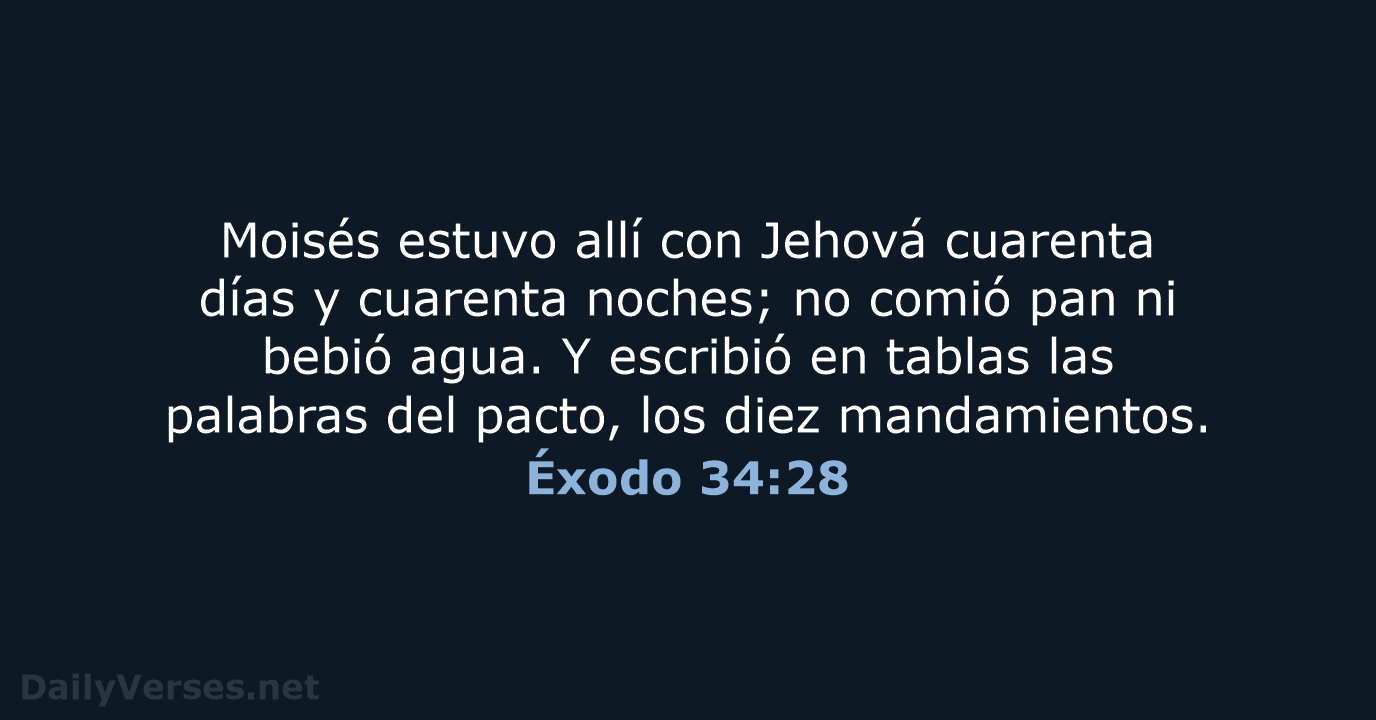 Éxodo 34:28 - RVR95