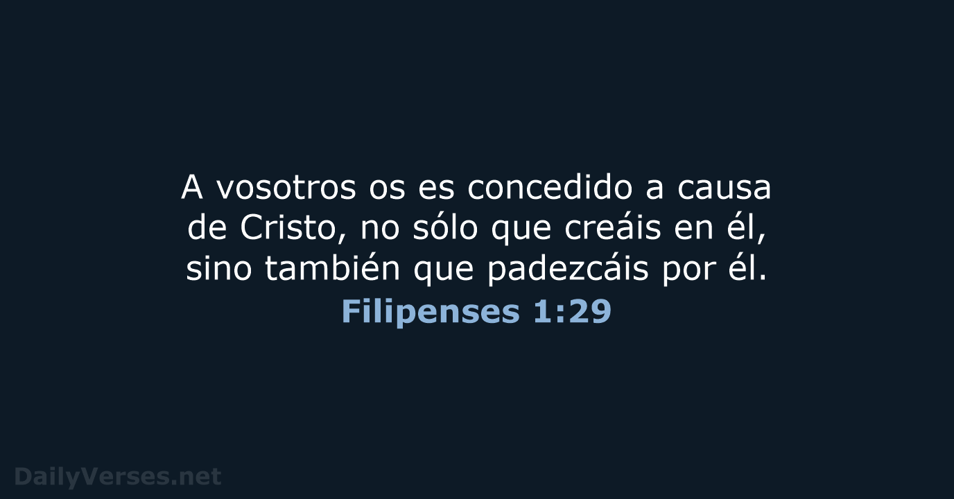 Filipenses 1:29 - RVR95