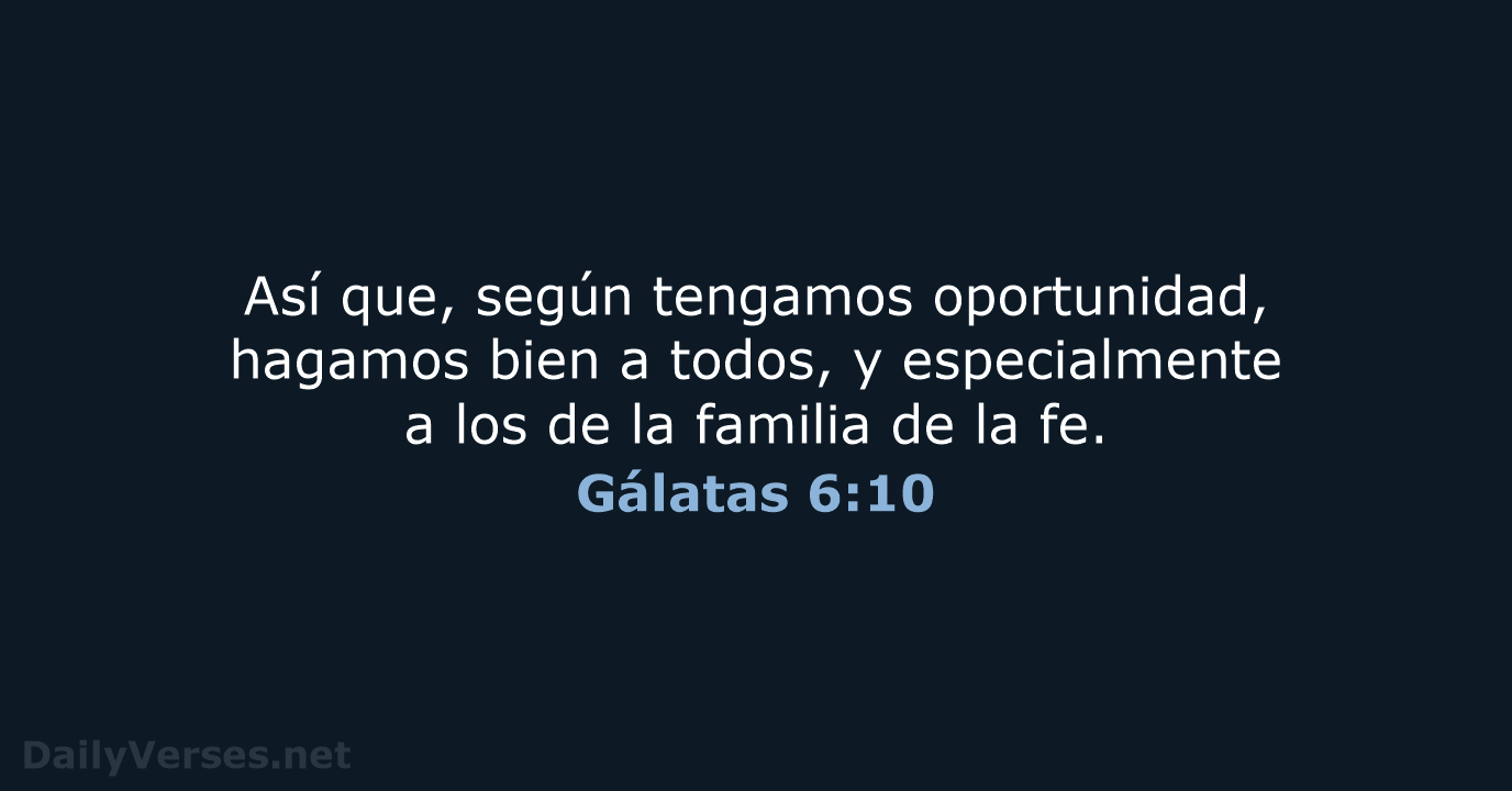 Gálatas 6:10 - RVR95