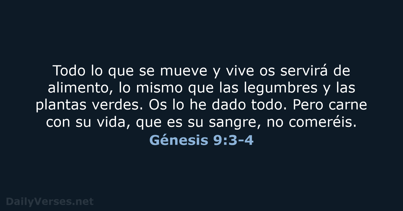 Génesis 9:3-4 - RVR95