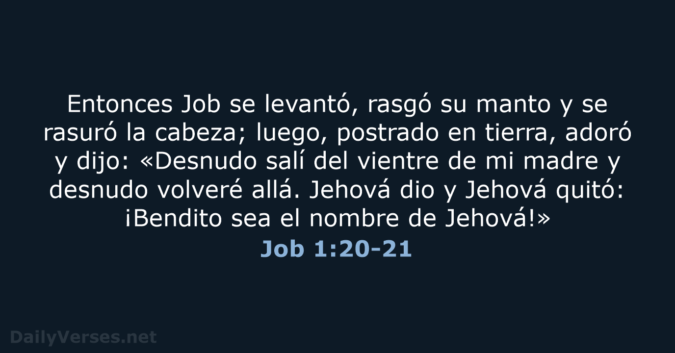 Job 1:20-21 - RVR95