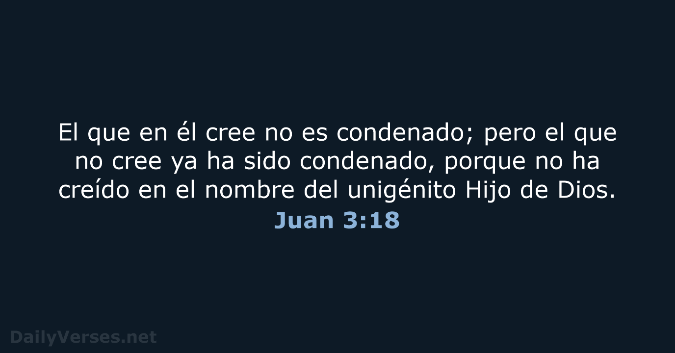 Juan 3:18 - RVR95