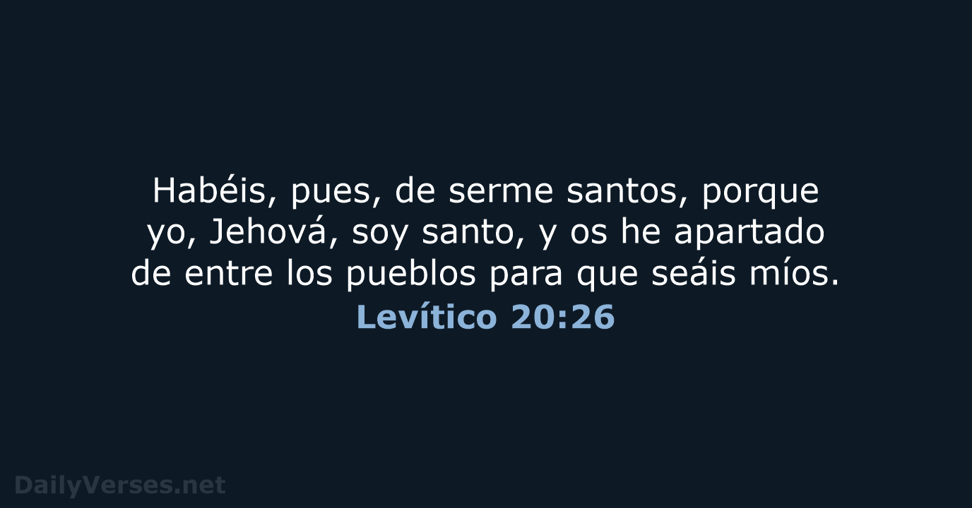 Levítico 20:26 - RVR95