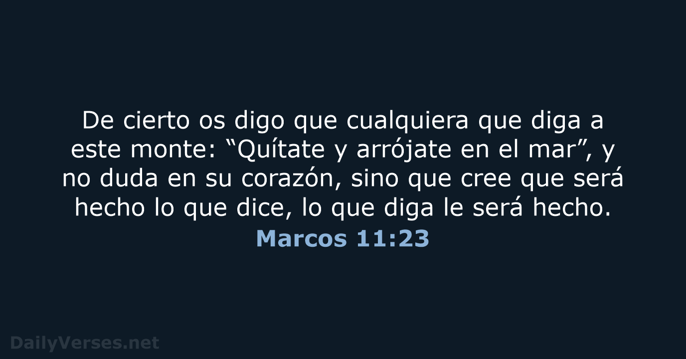 Marcos 11:23 - RVR95