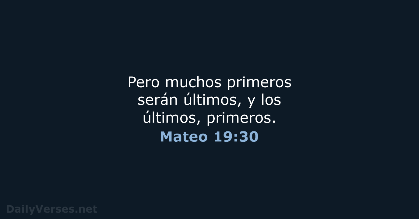 Mateo 19:30 - RVR95