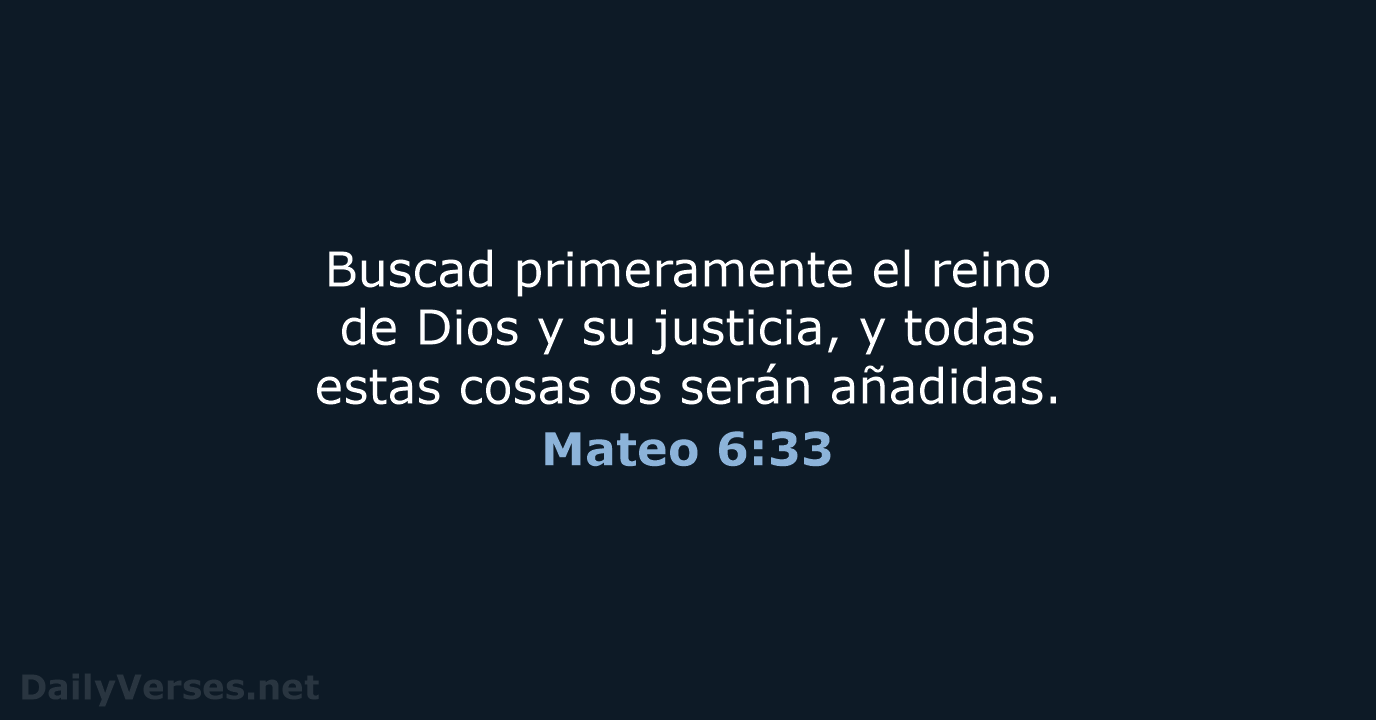 Mateo 6:33 - RVR95