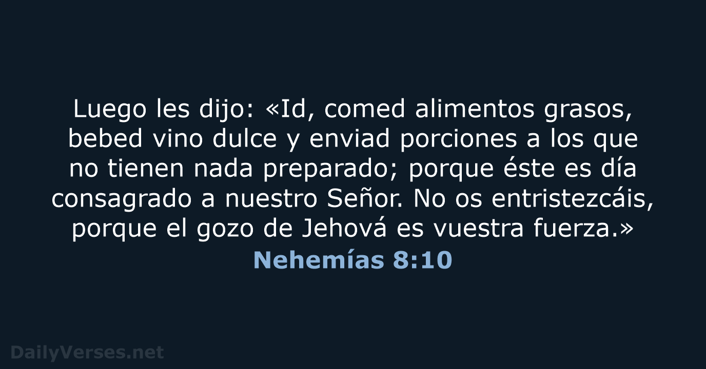 Nehemías 8:10 - RVR95