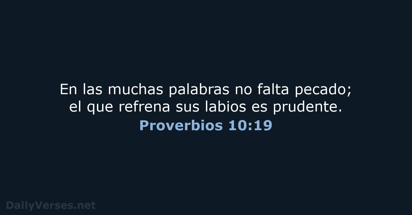 Proverbios 10:19 - RVR95