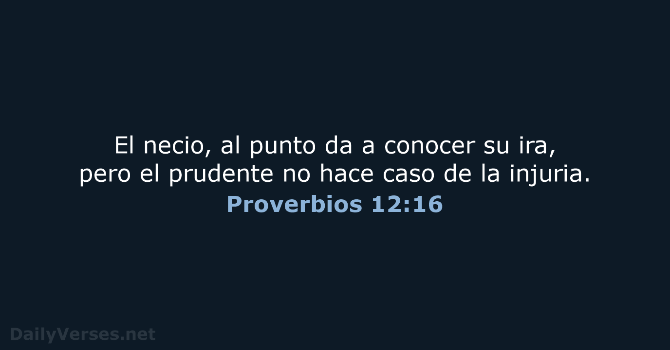Proverbios 12:16 - RVR95