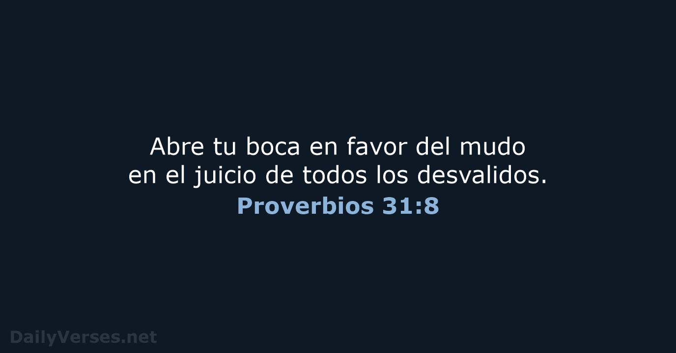 Proverbios 31:8 - RVR95
