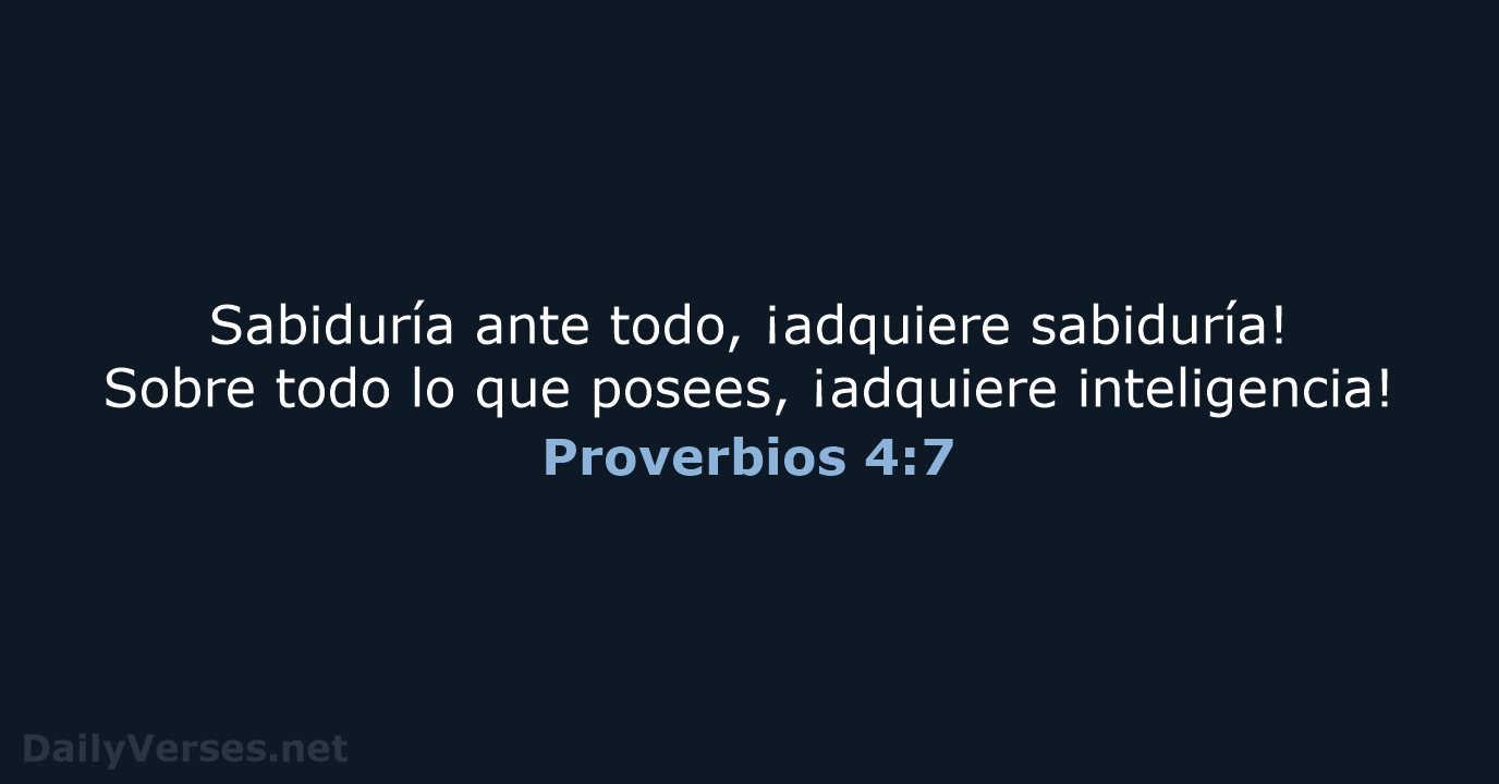 Proverbios 4:7 - RVR95