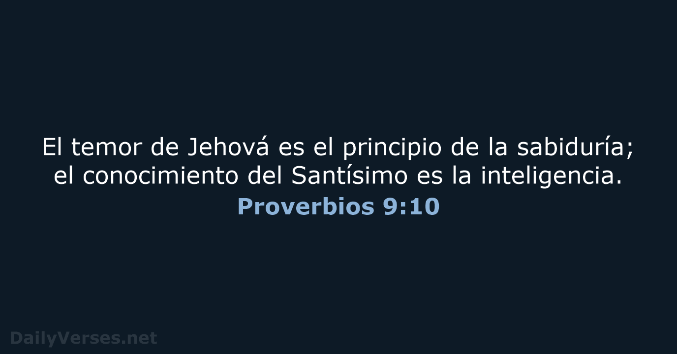 Proverbios 9:10 - RVR95