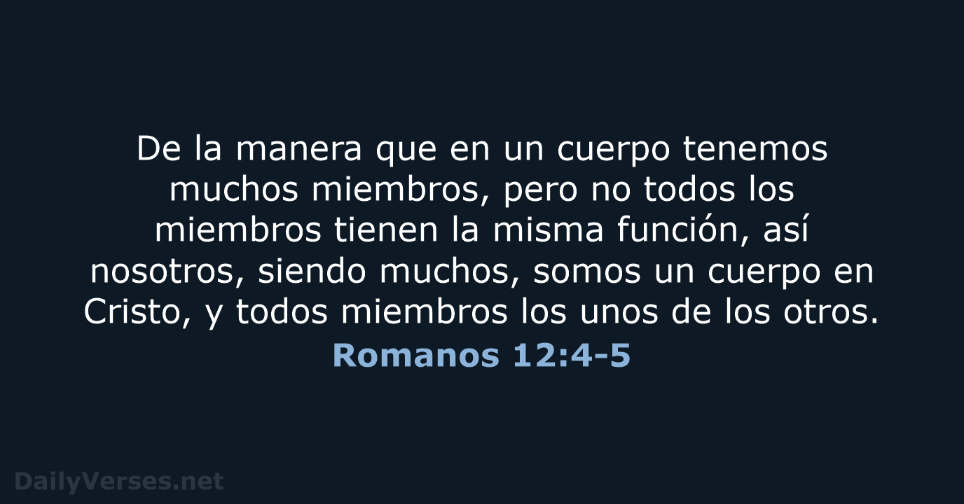 Romanos 12:4-5 - RVR95