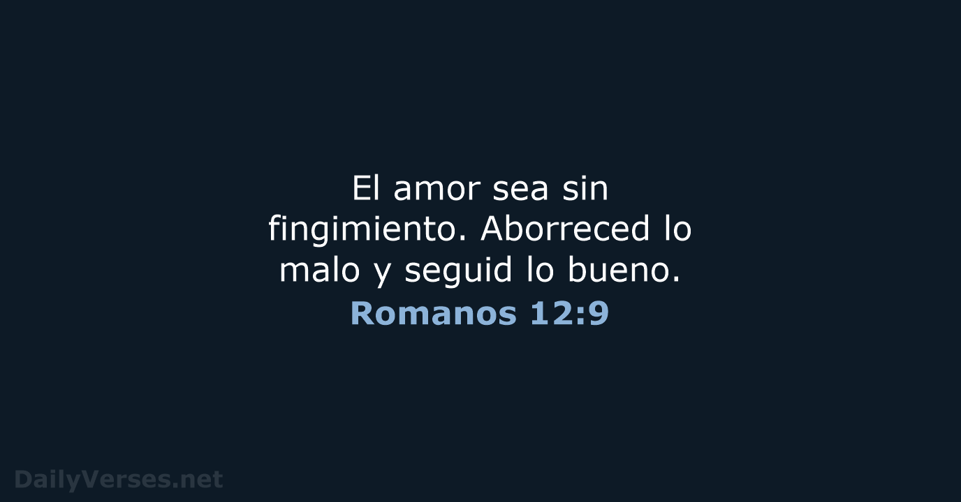 Romanos 12:9 - RVR95