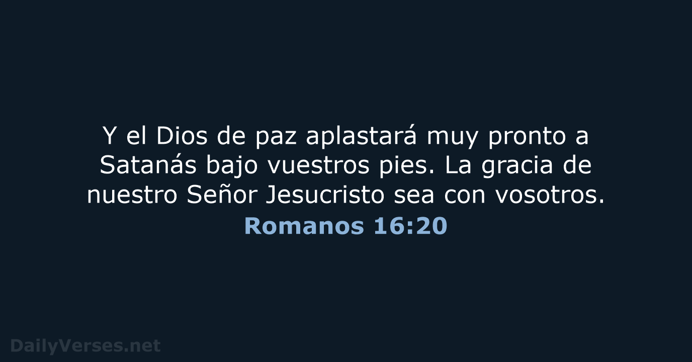 Romanos 16:20 - RVR95