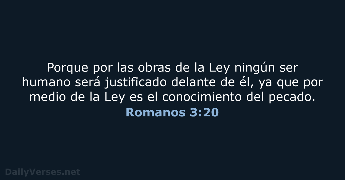 Romanos 3:20 - RVR95